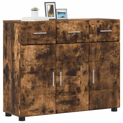 Sideboard FLORIN Smoked Oak 88.5 x 30.5 x 73 cm Engineered Wood