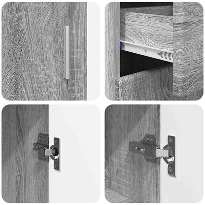 Sideboard with Shelf FLORIN Grey Sonoma 88.5 x 30.5 x 73 cm
