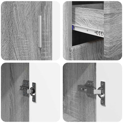 Sideboard with Shelf FLORIN Grey Sonoma 88.5 x 30.5 x 73 cm