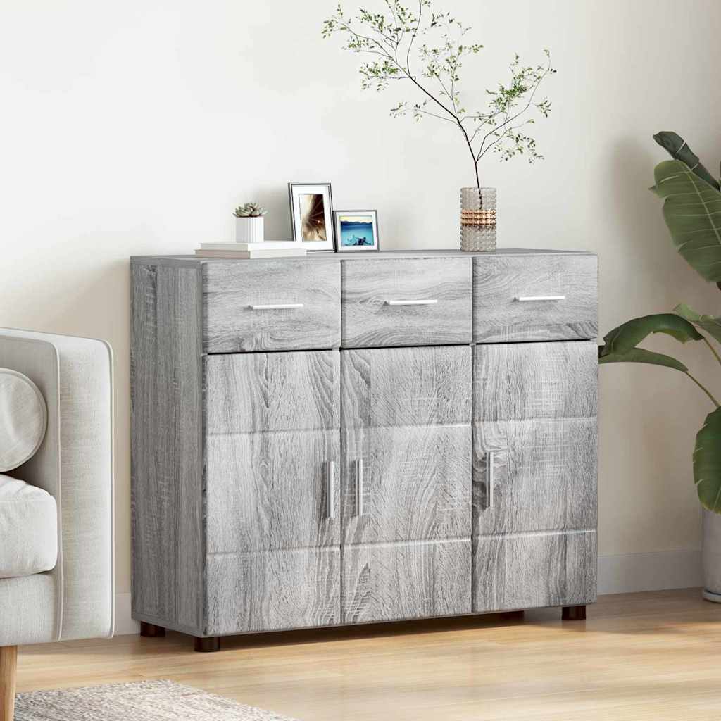 Sideboard with Shelf FLORIN Grey Sonoma 88.5 x 30.5 x 73 cm