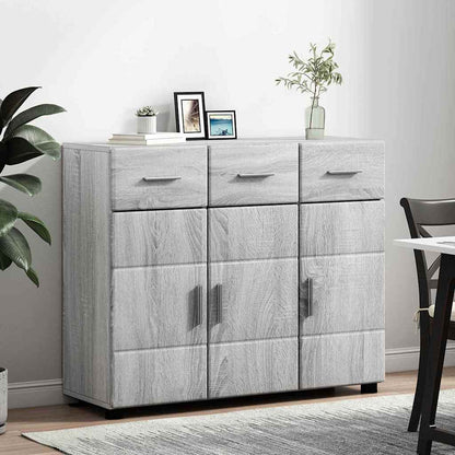 Sideboard with Shelf FLORIN Grey Sonoma 88.5 x 30.5 x 73 cm
