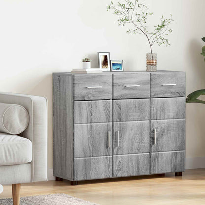 Sideboard with Shelf FLORIN Grey Sonoma 88.5 x 30.5 x 73 cm