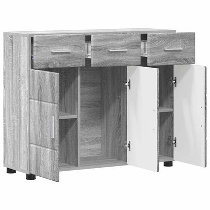 Sideboard with Shelf FLORIN Grey Sonoma 88.5 x 30.5 x 73 cm