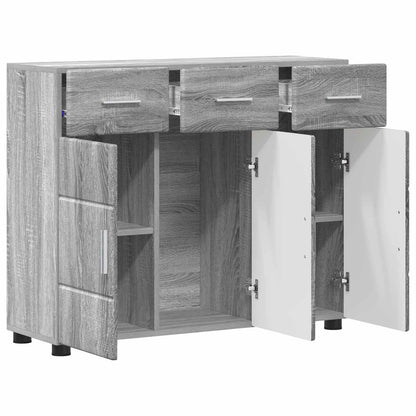 Sideboard with Shelf FLORIN Grey Sonoma 88.5 x 30.5 x 73 cm