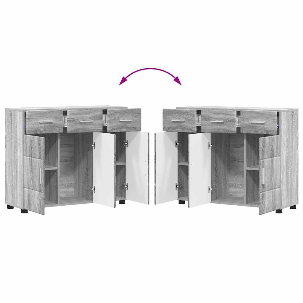 Sideboard with Shelf FLORIN Grey Sonoma 88.5 x 30.5 x 73 cm