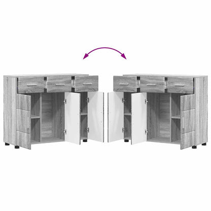 Sideboard with Shelf FLORIN Grey Sonoma 88.5 x 30.5 x 73 cm