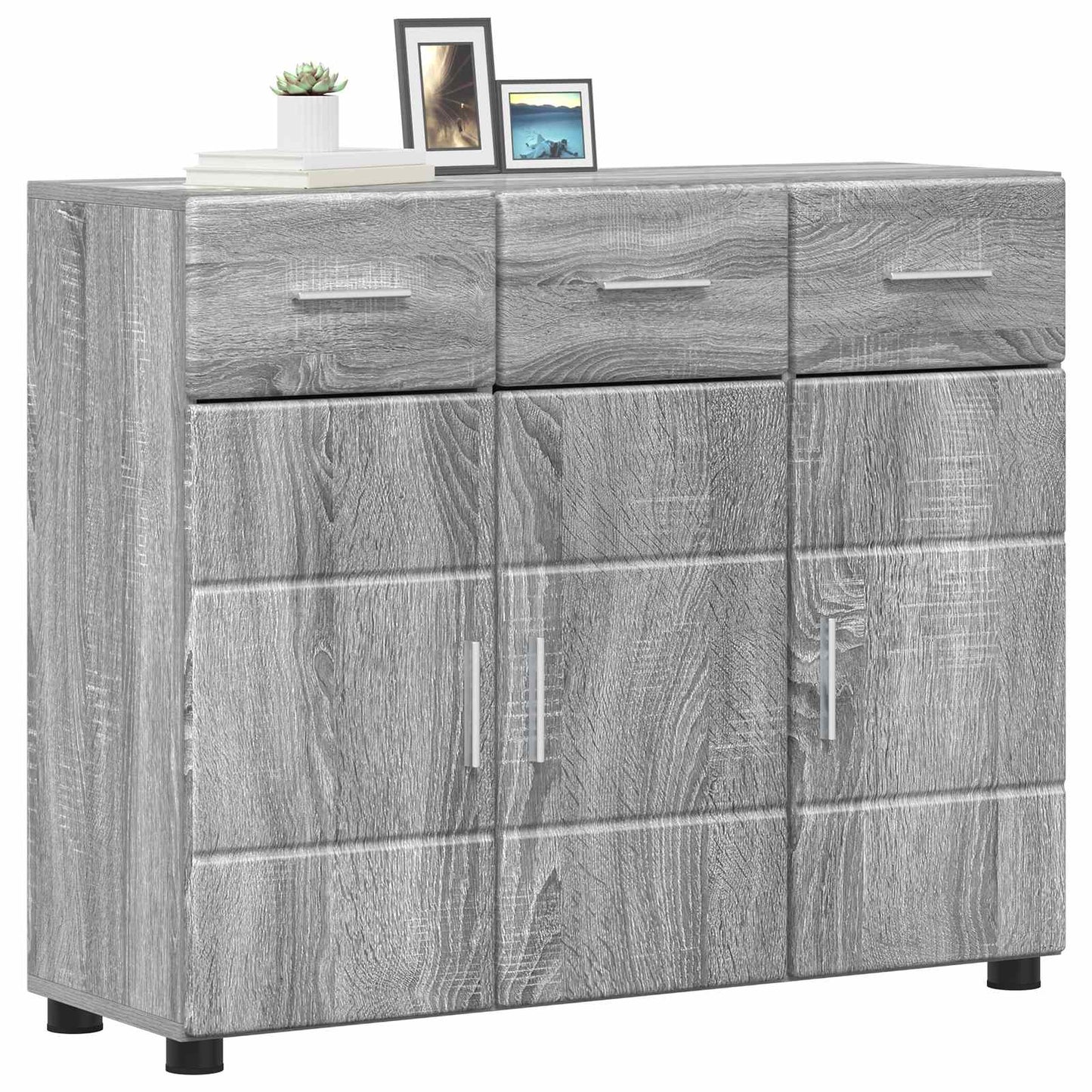 Sideboard with Shelf FLORIN Grey Sonoma 88.5 x 30.5 x 73 cm