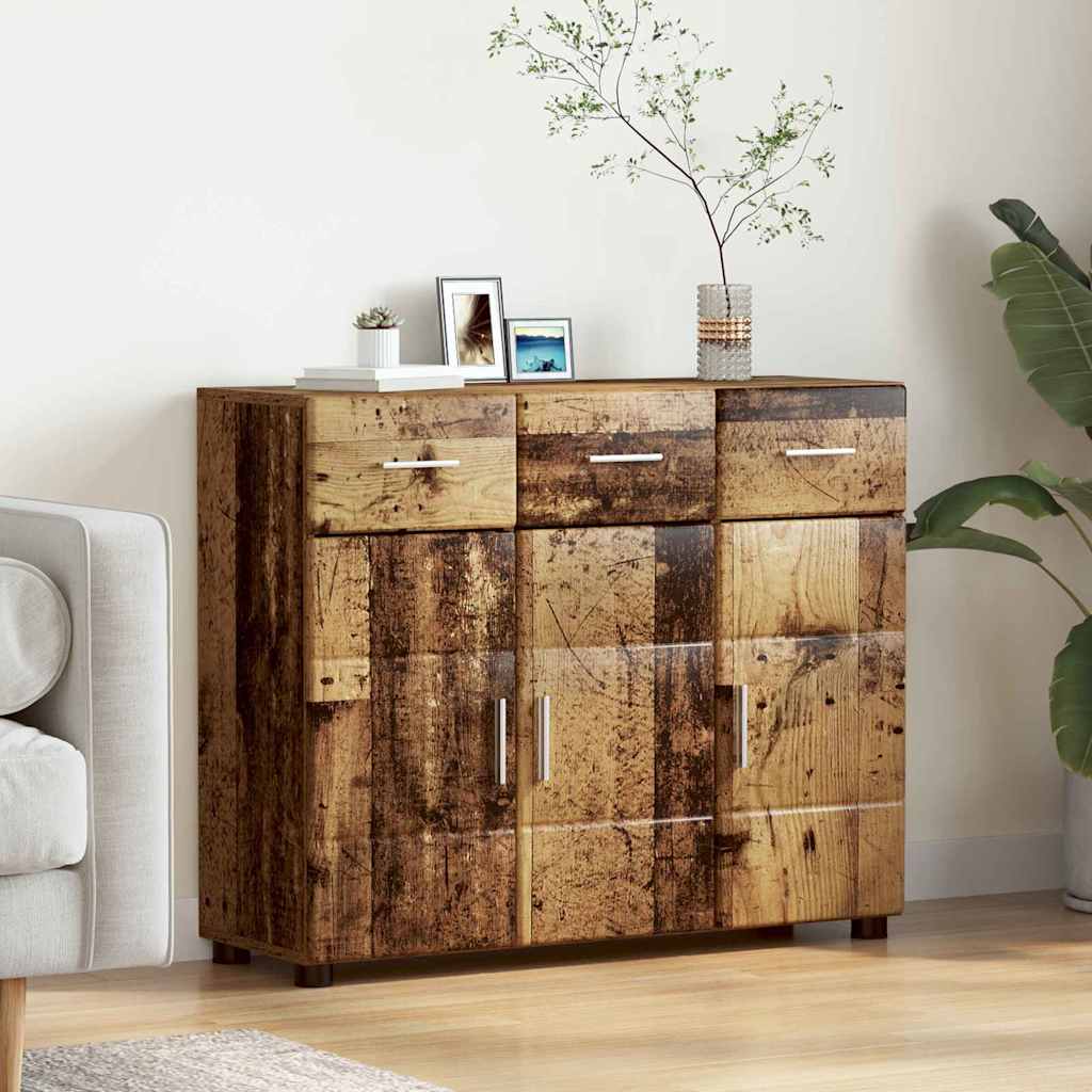 Sideboard FLORIN Old Wood 88.5 x 30.5 x 73 cm Engineered Wood
