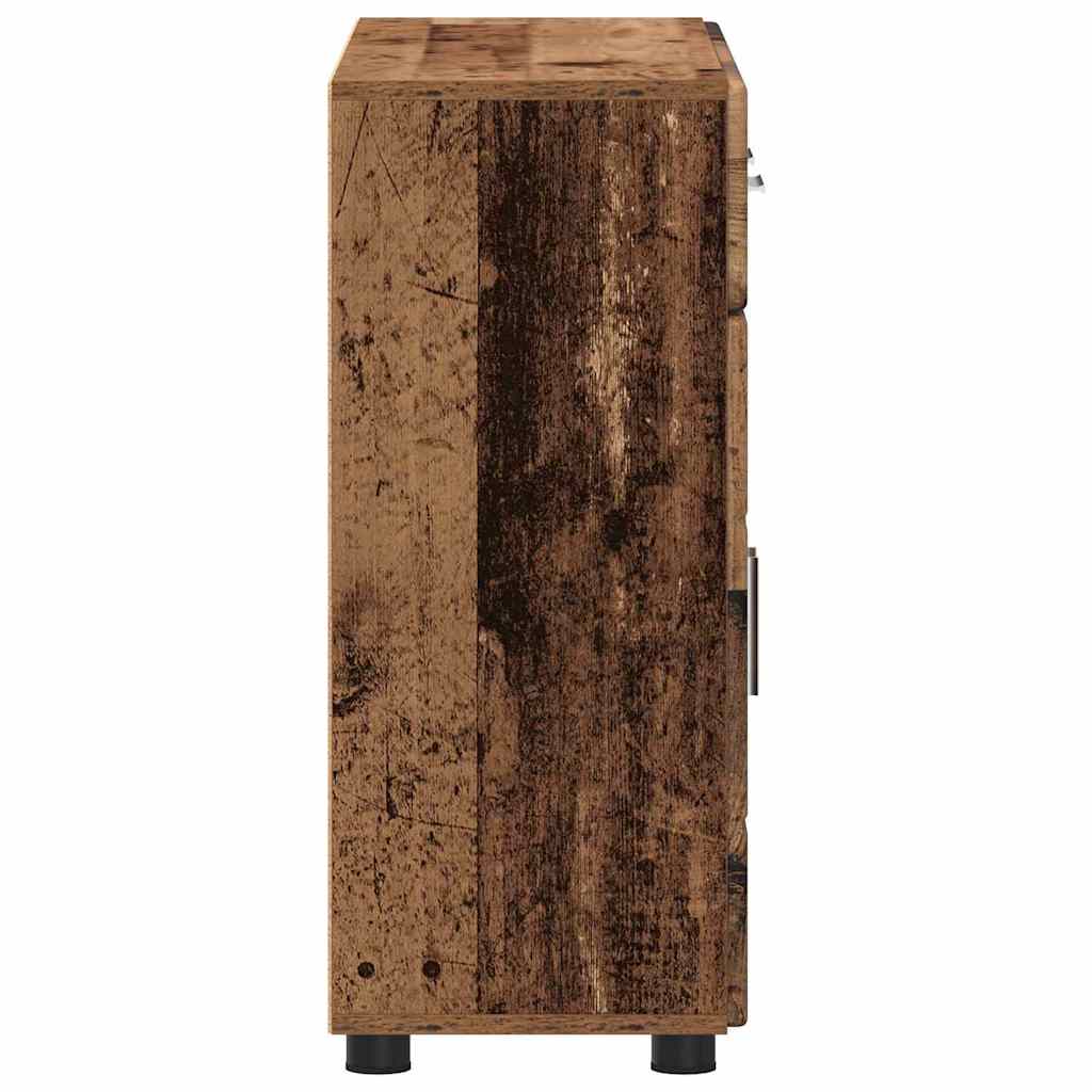 Sideboard FLORIN Old Wood 88.5 x 30.5 x 73 cm Engineered Wood