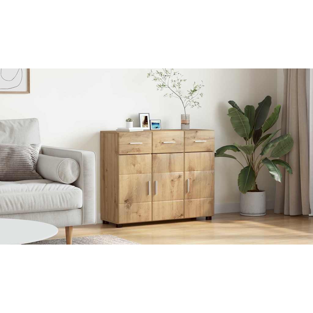 Sideboard FLORIN 88.5 x 30.5 x 73 cm Artisan Oak