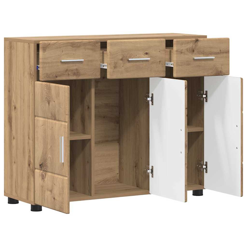 Sideboard FLORIN 88.5 x 30.5 x 73 cm Artisan Oak