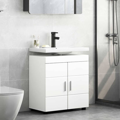 Bathroom Cabinet Set with Storage TULUM White 60 x 34 x 63 cm