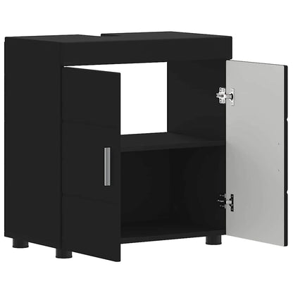 Bathroom Cabinet Set with Storage TULUM Black 60 x 34 x 63 cm