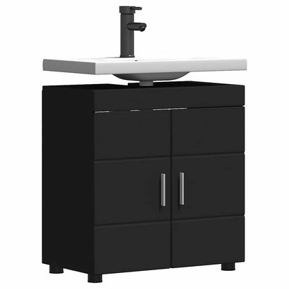 Bathroom Cabinet Set with Storage TULUM Black 60 x 34 x 63 cm