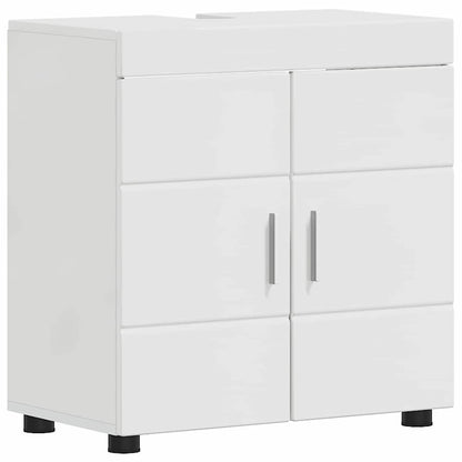 Bathroom Cabinet Set TULUM High Gloss White 60 x 34 x 63 cm
