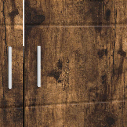Bathroom Cabinet Set TULUM Smoked Oak 60 x 34 x 63 cm