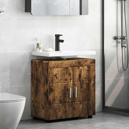 Bathroom Cabinet Set TULUM Smoked Oak 60 x 34 x 63 cm