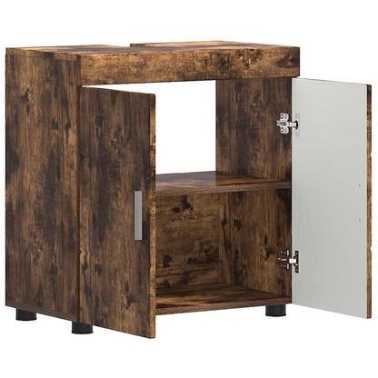 Bathroom Cabinet Set TULUM Smoked Oak 60 x 34 x 63 cm