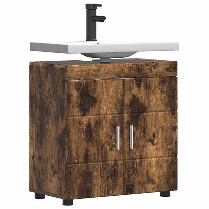 Bathroom Cabinet Set TULUM Smoked Oak 60 x 34 x 63 cm