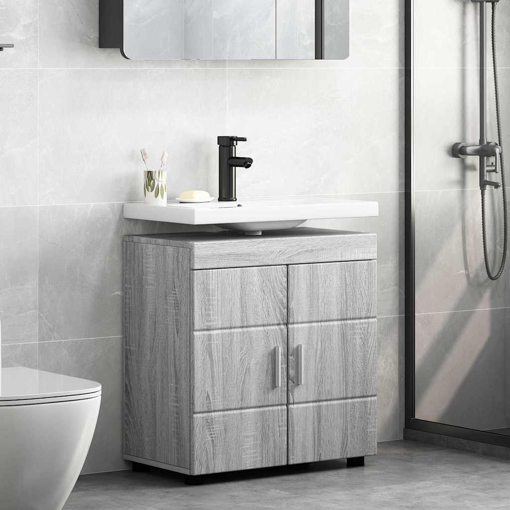 Bathroom Cabinet Set TULUM Grey Sonoma 60 x 34 x 63 cm