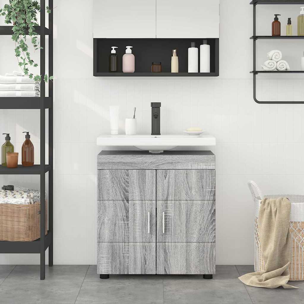 Bathroom Cabinet Set TULUM Grey Sonoma 60 x 34 x 63 cm