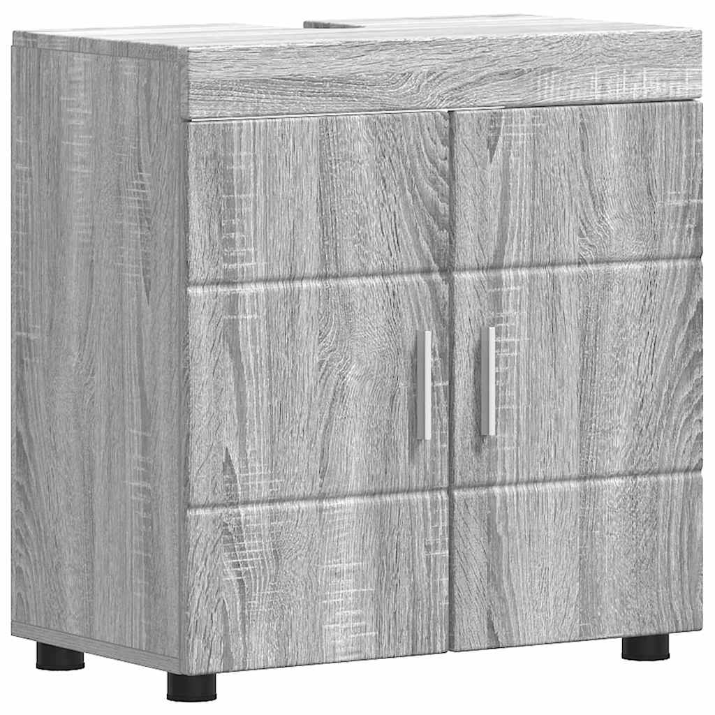 Bathroom Cabinet Set TULUM Grey Sonoma 60 x 34 x 63 cm