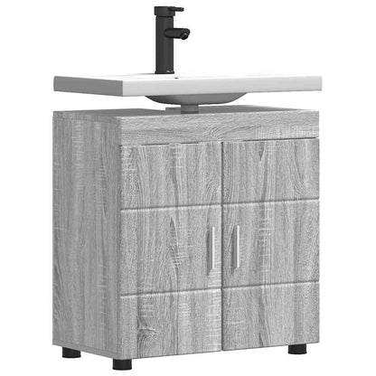 Bathroom Cabinet Set TULUM Grey Sonoma 60 x 34 x 63 cm
