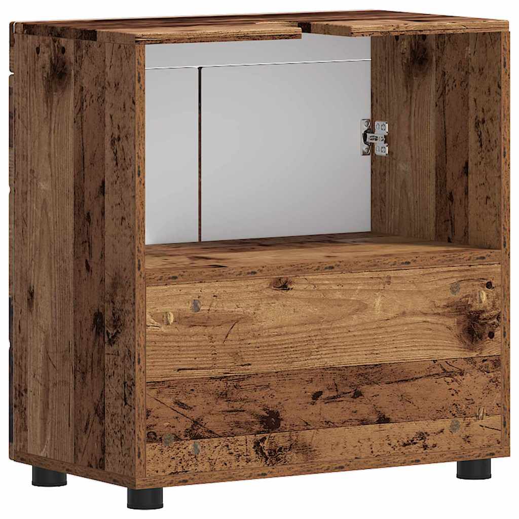 Bathroom Cabinet Set TULUM Old Wood 60 x 34 x 63 cm
