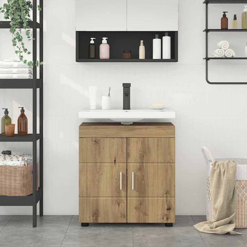 Bathroom Cabinet Set TULUM Artisan Oak 60 x 34 x 63 cm