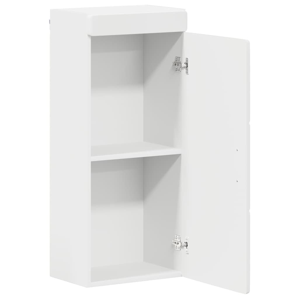 Bathroom Wall Cabinet with Shelf TULUM White 37 x 24.5 x 86 cm