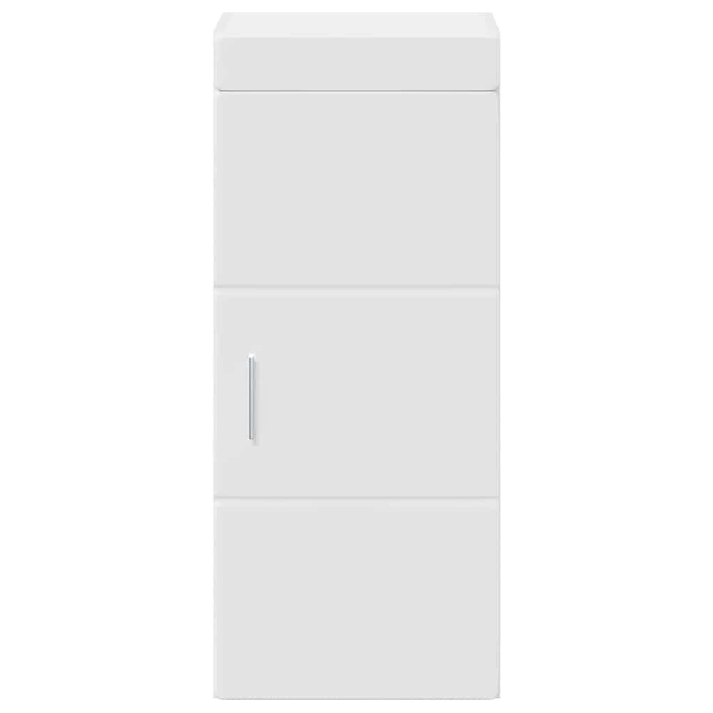 Bathroom Wall Cabinet with Shelf TULUM White 37 x 24.5 x 86 cm