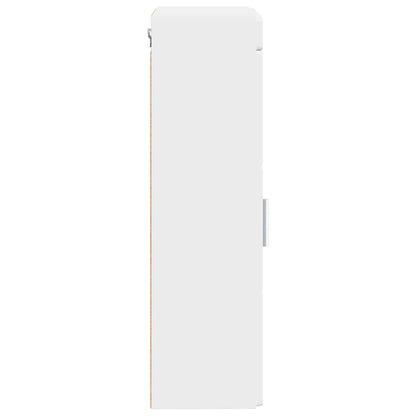 Bathroom Wall Cabinet with Shelf TULUM White 37 x 24.5 x 86 cm