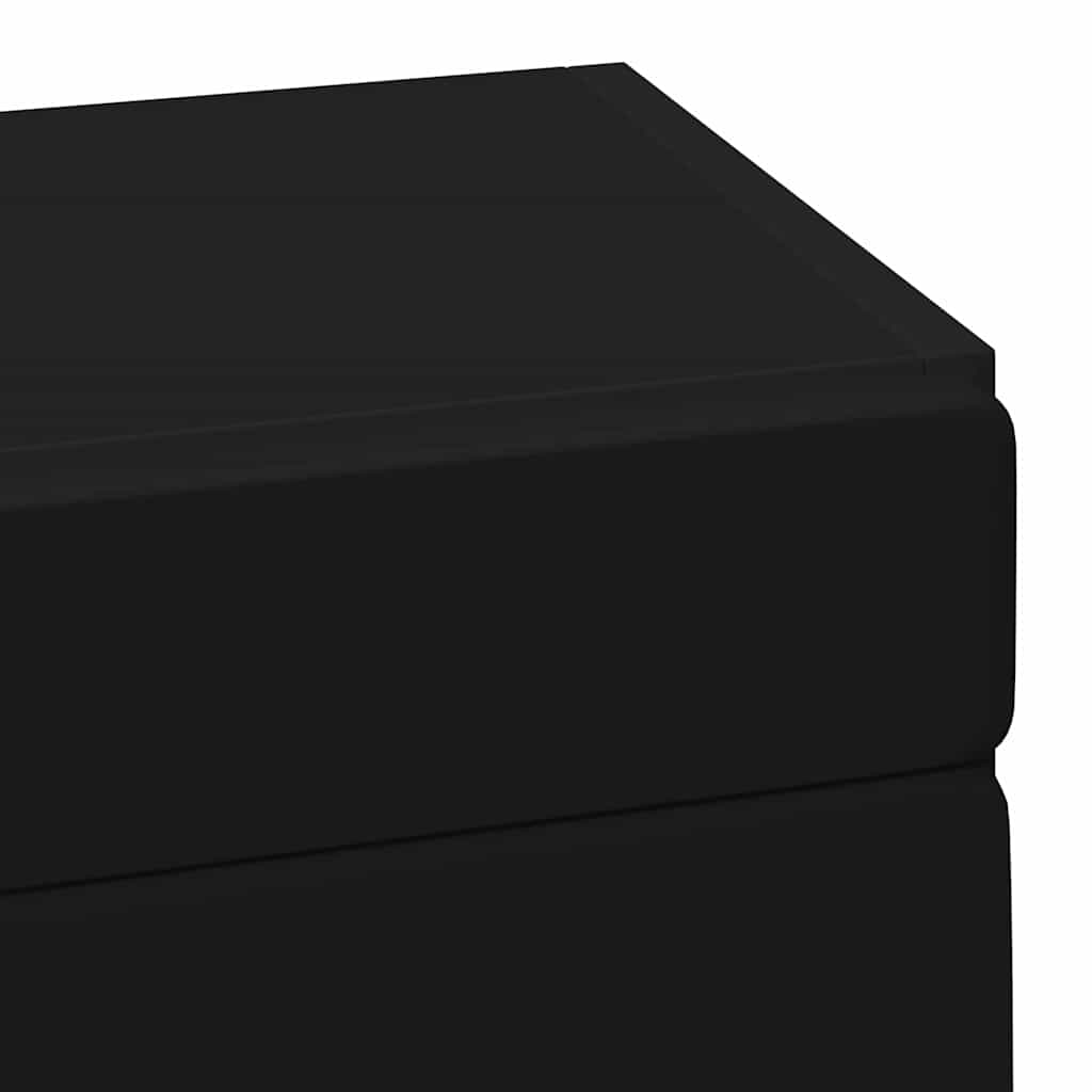 Bathroom Wall Cabinet with Shelf TULUM Black 37 x 24.5 x 86 cm