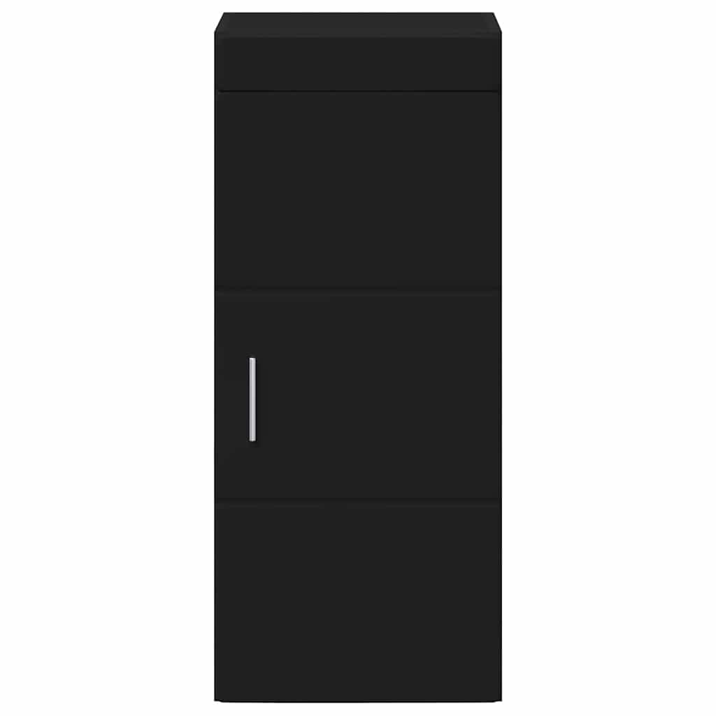 Bathroom Wall Cabinet with Shelf TULUM Black 37 x 24.5 x 86 cm
