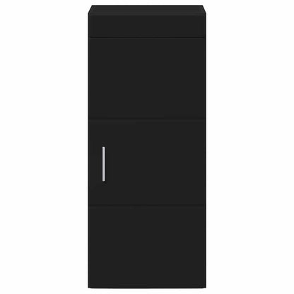 Bathroom Wall Cabinet with Shelf TULUM Black 37 x 24.5 x 86 cm