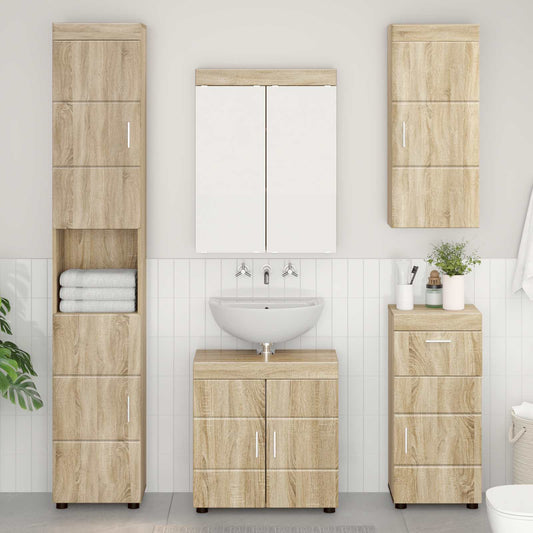 Bathroom Wall Cabinet TULUM Sonoma Oak 37 x 24.5 x 86 cm