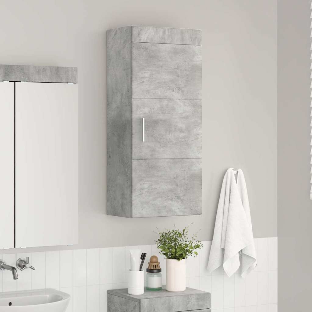 Bathroom Wall Cabinet TULUM Concrete Grey 37 x 24.5 x 86 cm