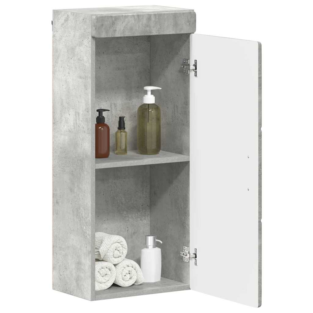 Bathroom Wall Cabinet TULUM Concrete Grey 37 x 24.5 x 86 cm