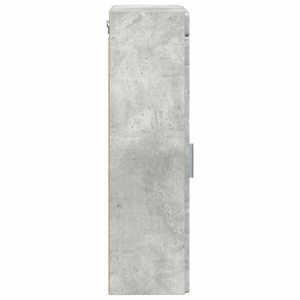 Bathroom Wall Cabinet TULUM Concrete Grey 37 x 24.5 x 86 cm
