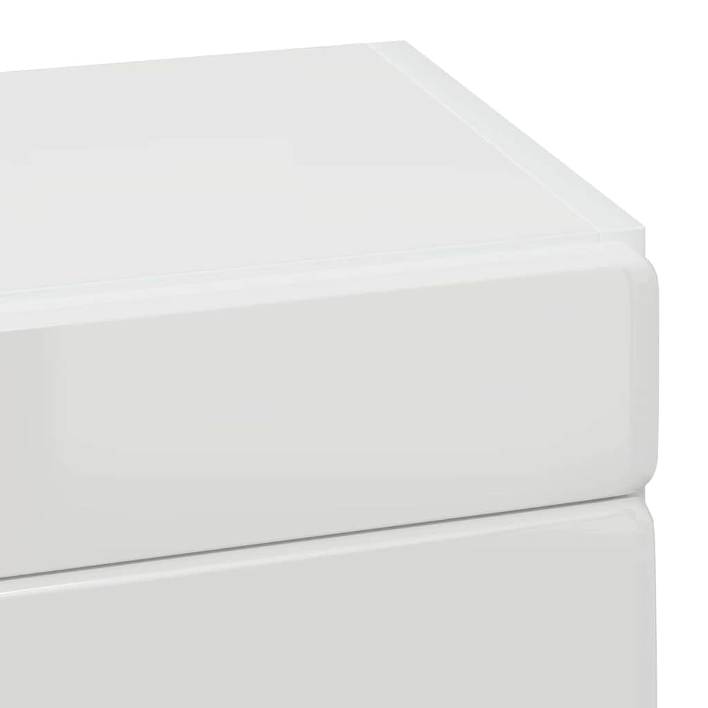 Bathroom Wall Cabinet TULUM High Gloss White 37 x 24.5 x 86 cm