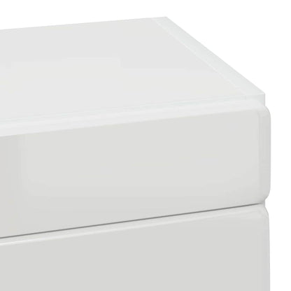 Bathroom Wall Cabinet TULUM High Gloss White 37 x 24.5 x 86 cm