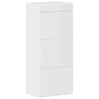 Bathroom Wall Cabinet TULUM High Gloss White 37 x 24.5 x 86 cm