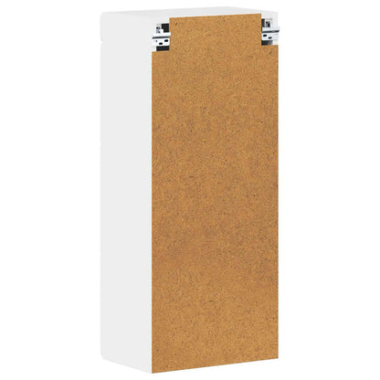 Bathroom Wall Cabinet TULUM High Gloss White 37 x 24.5 x 86 cm