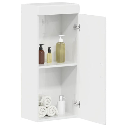 Bathroom Wall Cabinet TULUM High Gloss White 37 x 24.5 x 86 cm