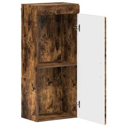 Bathroom Wall Cabinet TULUM Smoked Oak 37 x 24.5 x 86 cm