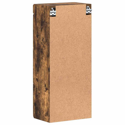 Bathroom Wall Cabinet TULUM Smoked Oak 37 x 24.5 x 86 cm