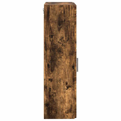 Bathroom Wall Cabinet TULUM Smoked Oak 37 x 24.5 x 86 cm