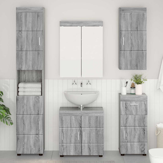Bathroom Wall Cabinet TULUM Grey Sonoma 37 x 24.5 x 86 cm
