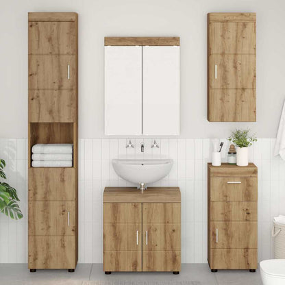 Bathroom Wall Cabinet TULUM Artisan Oak 37 x 24.5 x 86 cm