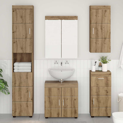 Bathroom Wall Cabinet TULUM Artisan Oak 37 x 24.5 x 86 cm